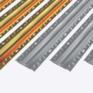 "Dual Grip" for a tidy, protected join between two carpets. Available in Silver and Gold.